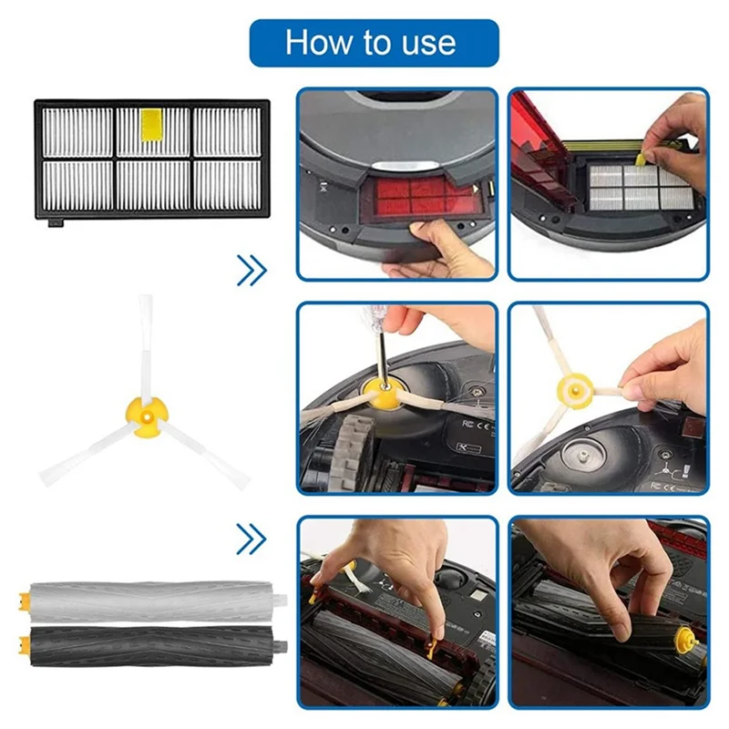 

【Buy&Now】For Irobot Roomba 800 900 Series 850 860 861 866 870 880 890 Sweeping Machine Accessories Main Side Brush Filter
