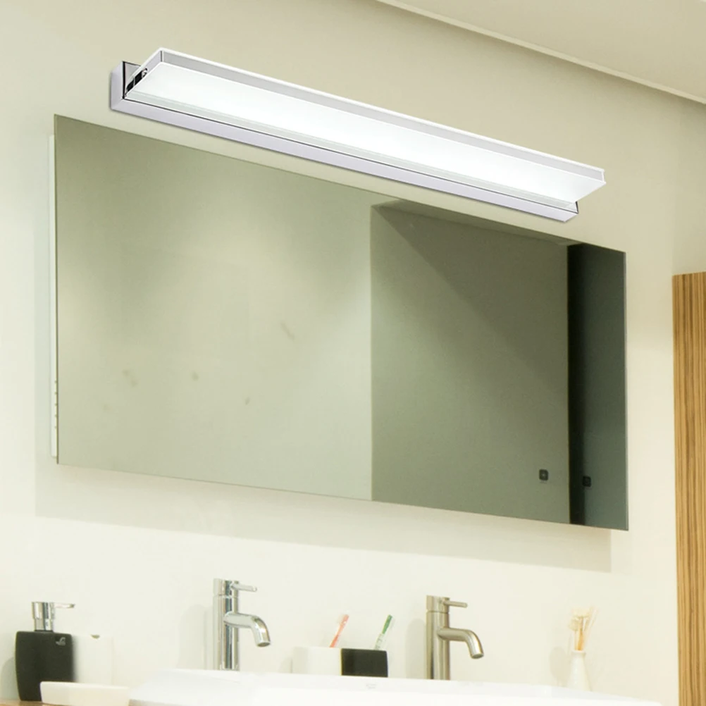 

Stainless Steel 42Cm Led Mirror Front Light Warm Silver Saving Makeup Wall Lamp For Bedroom Bathroom