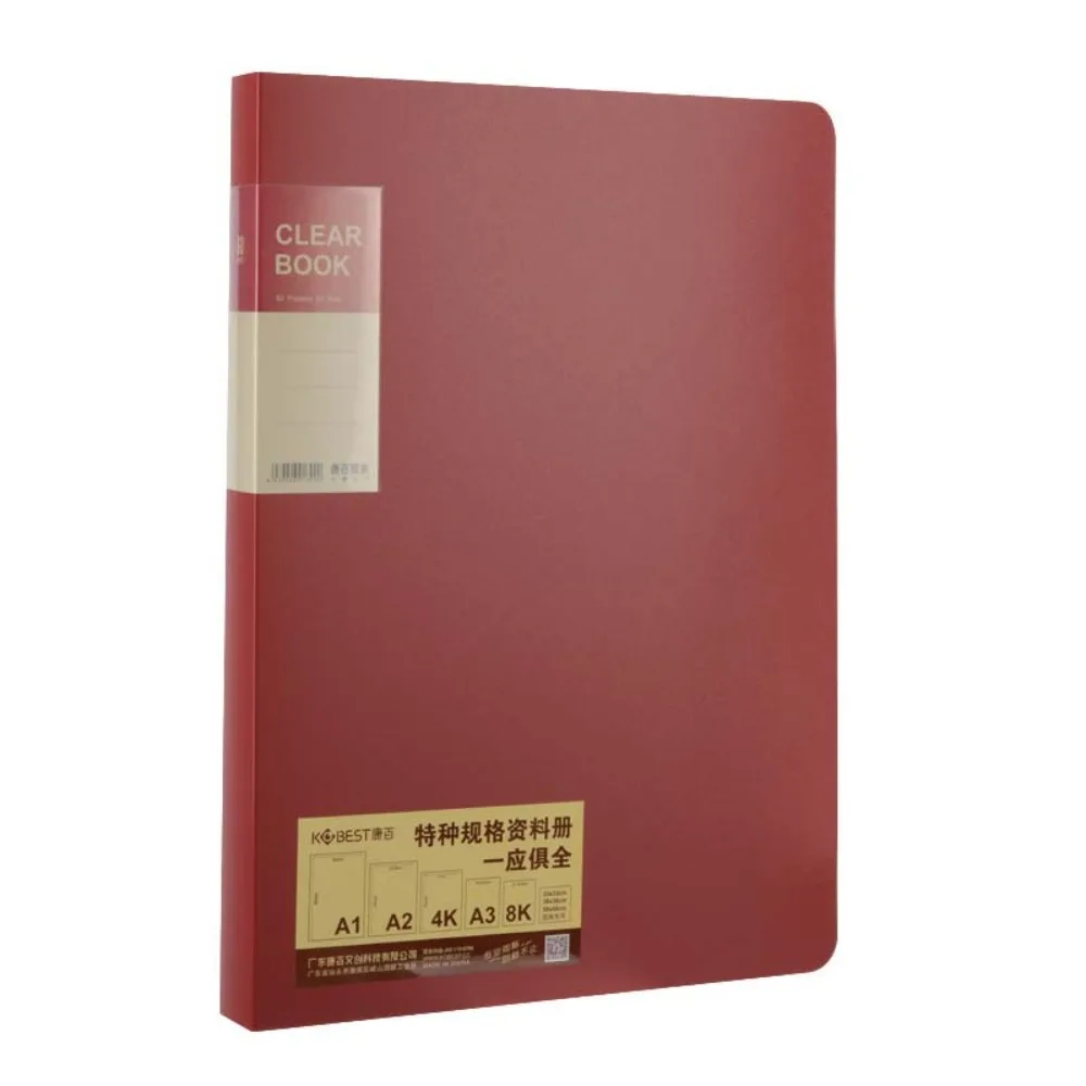 

Thickened A3 Document Folder Multifunctional Multi-color Large Portfolio Sketch Folder Light Retro Color Matte