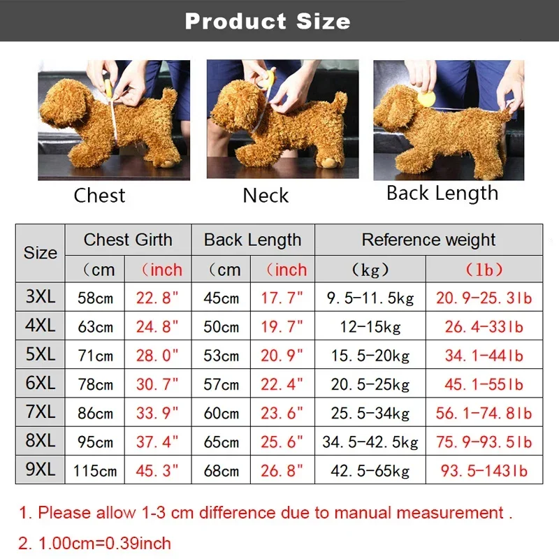 3XL-9XL Dog Sweater for Large Dogs Cute Bear Dog Hoodie Soft Double-Sided Plush Fleece Big Dog Clothes Winter Fuzzy Sleepwear