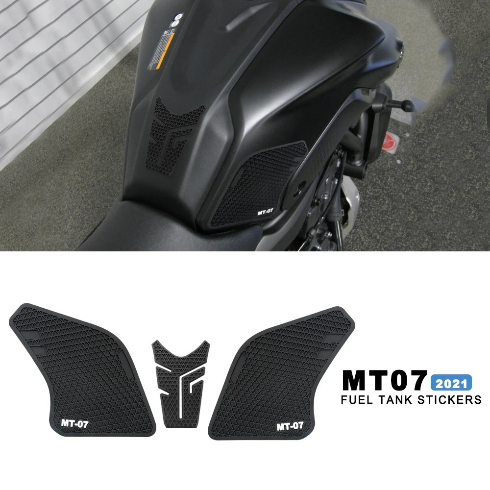 

FOR MT 07 mt07 MT-07 2021 - Motorcycle Tank Pad Side Gas Knee Grip Traction Pads Protector Sticker