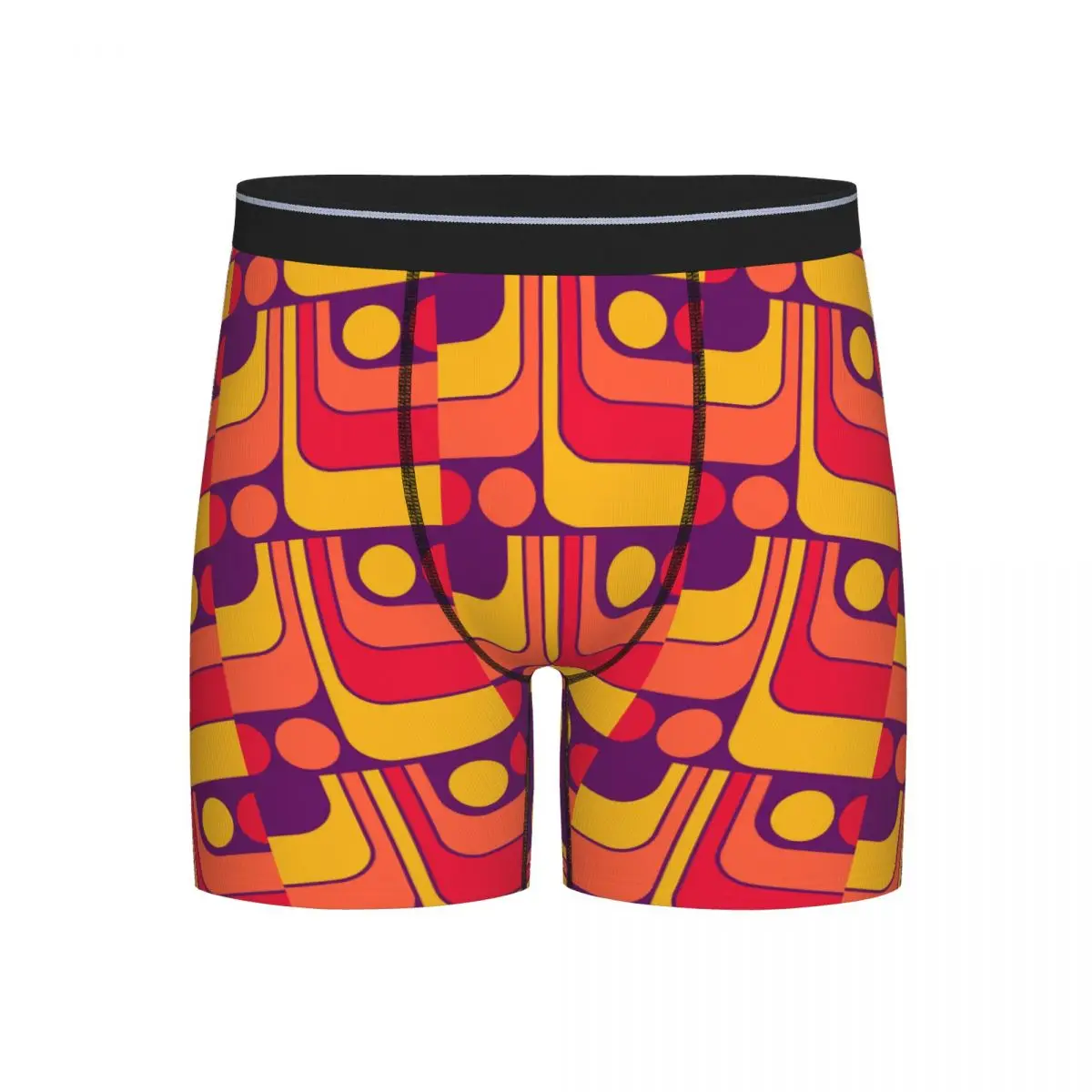 

Long Boxer Underpants Shorts Retro Geometric Design 626 Panties Male Ventilate Underwear for Homme Man Boyfriend Gift