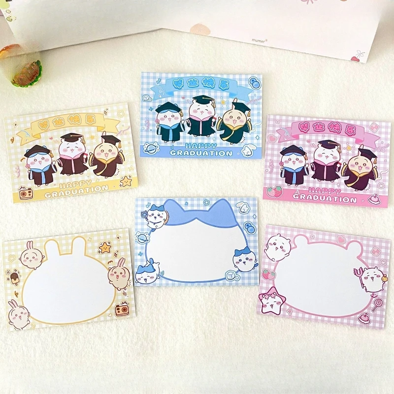 Anime Cartoon Kawaii Chiikawa Greeting Card Graduation Season Fine Workmanship Leave A Message Bless Write Letter Commemorate