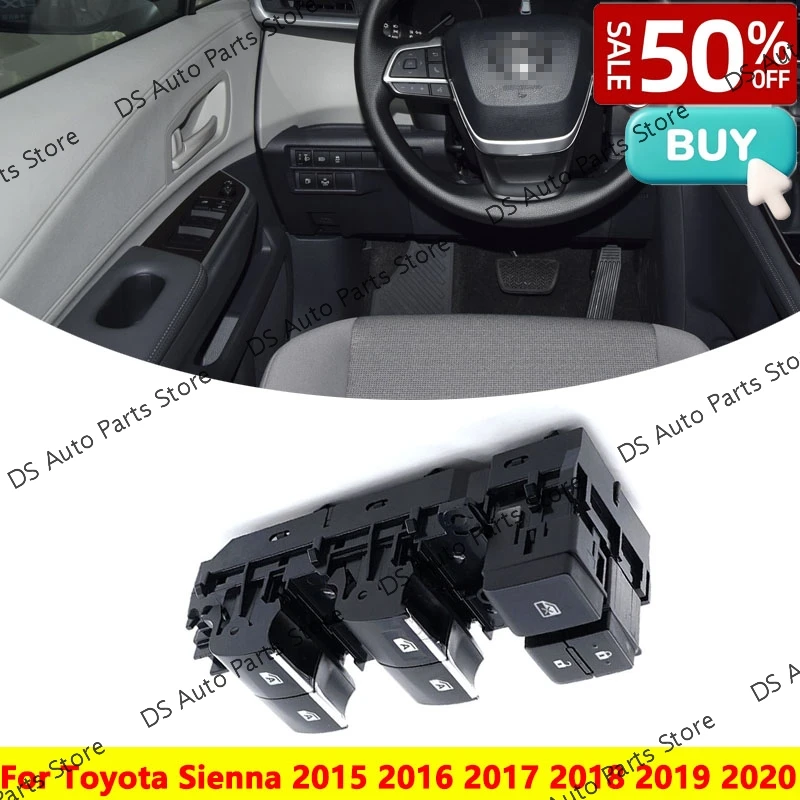 

Главный переключатель управления стеклоподъемником передней левой двери, автомобильные аксессуары для Toyota Sienna 2015-2020, 84040-08010