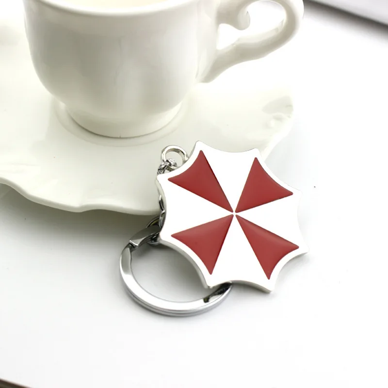 ใหม่พวงกุญแจร่มภาพยนตร์แอ็คชั่น Residents Evils llavero Thriller ภาพยนตร์ป้องกันร่ม Corporation Key CHAIN รถ