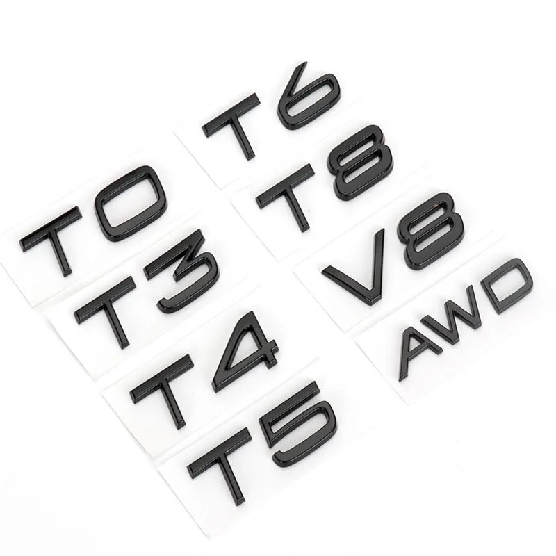 

Fit for volvo xc60 xc90 s80 s60l aftermarket trunk t5 t6 awd displacement four-wheel drive emblem