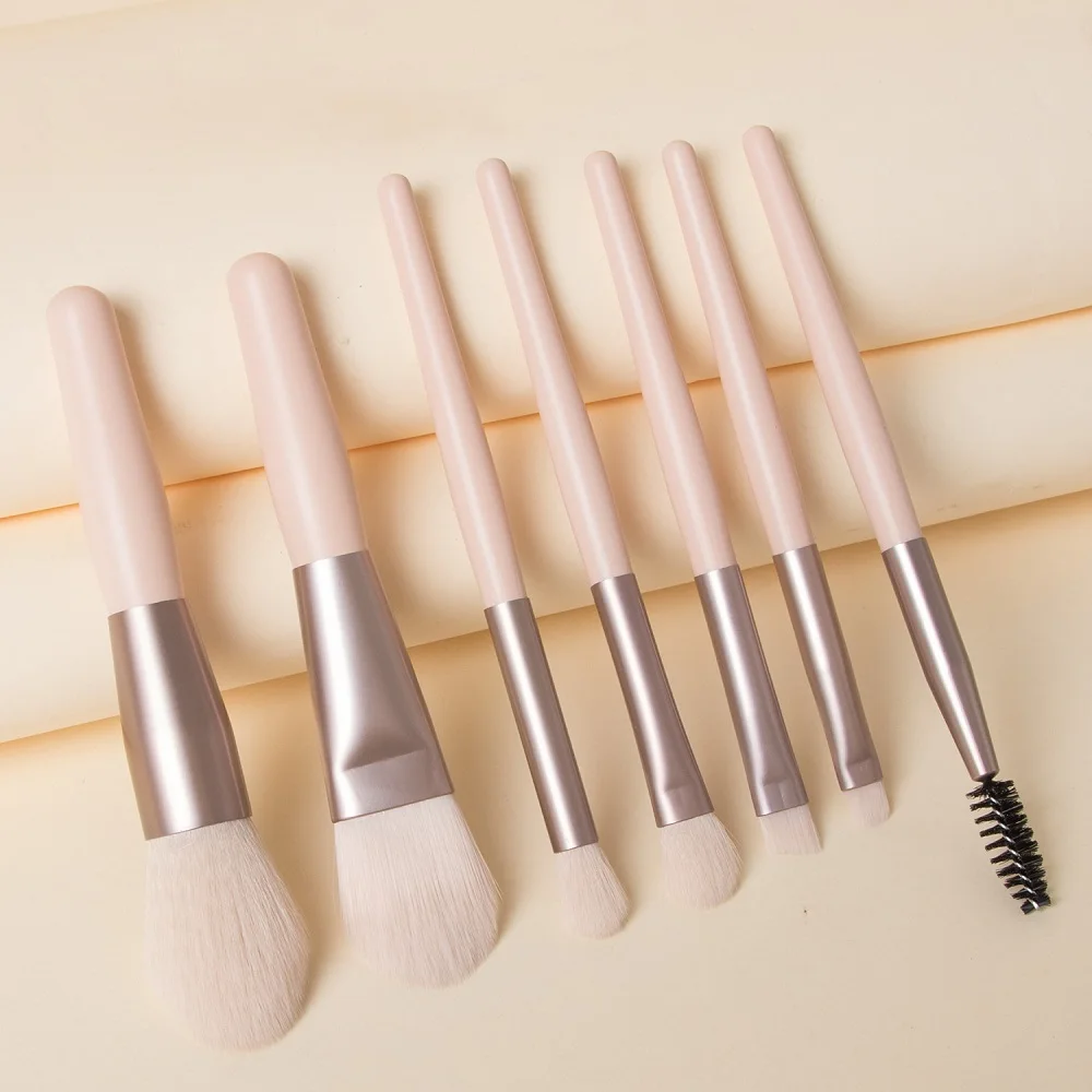 Juego de brochas de maquillaje, 8 piezas, corrector, colorete, polvo suelto, sombra de ojos, resaltador, base, herramientas de belleza