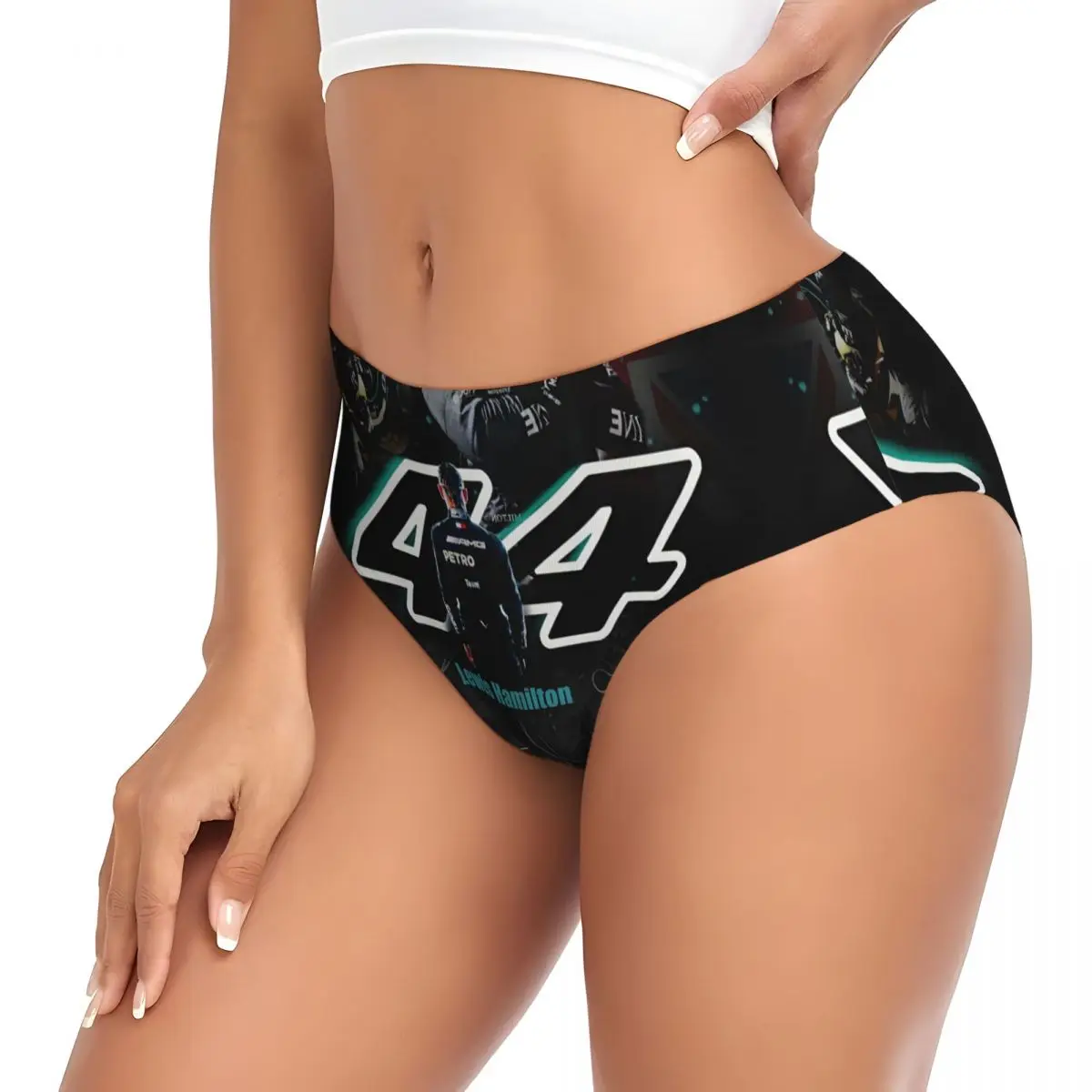 Mutandine da donna personalizzate F1 44 Lewis Hamilton Stretch British Racing Briefs Intimo