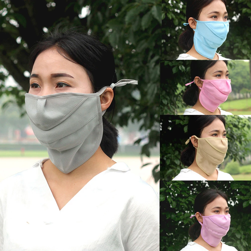 Sun UV Protection Mask Breathable Women Face Mask Cover Scarf Shield Neck Gaiter for Outdoor Running Drive Golf