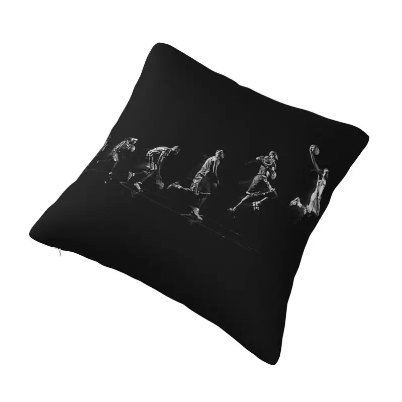 Custom Luxury Basketball Player Sports Lover Gift Cushion Cover 40x40cm Polyester Throw Pillow Case for Car Square Pillowcase