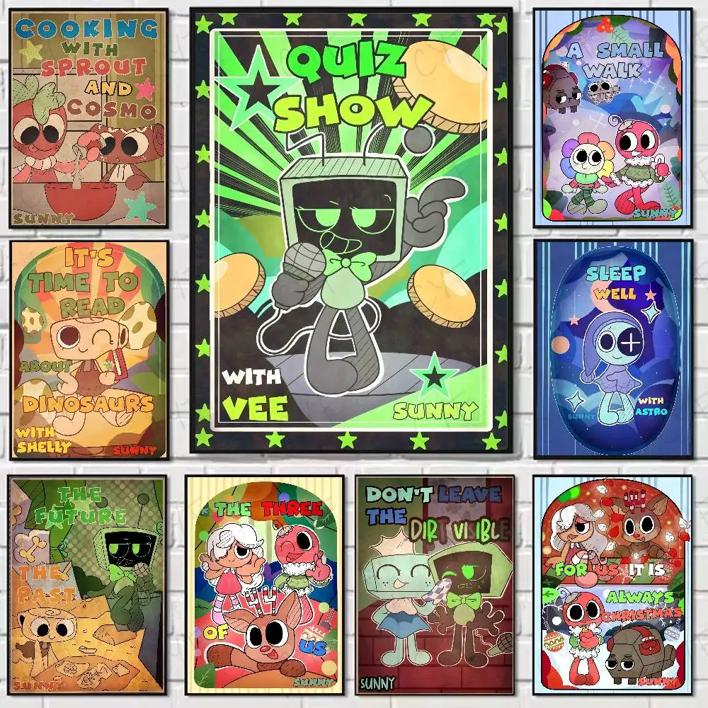 

D-Dandys World Pebble Sprout Poster Home Living Bed Room Bar Hallway Sticky Wall Art Printing Waterproof Aesthetic Decor