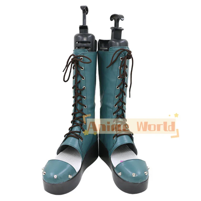 A.B.A ABA Schuhe Cosplay Stiefel Halloween Karneval Stiefel Cosplay Prop Anime PU Leder Schuhe Nach Maß