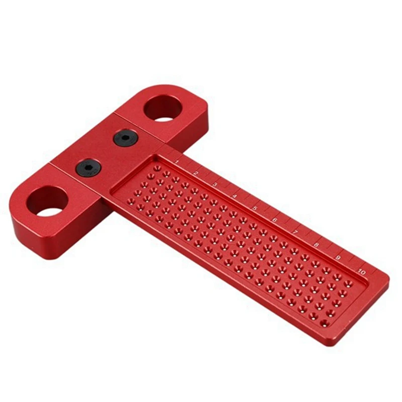 A39Q-Woodworking Scribe T100 Hole Scribe T-Type Ruler Hole Scribing Ruler Line Drawing Marking Gauge DIY Measuring Tools