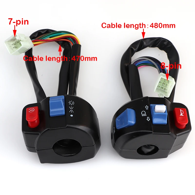 Left or Right Motorcycle Handlebar Control Switch Horn Turn Signal 12V For E-bike Gy6 50cc 125cc 150cc Moped Scooter Accessories