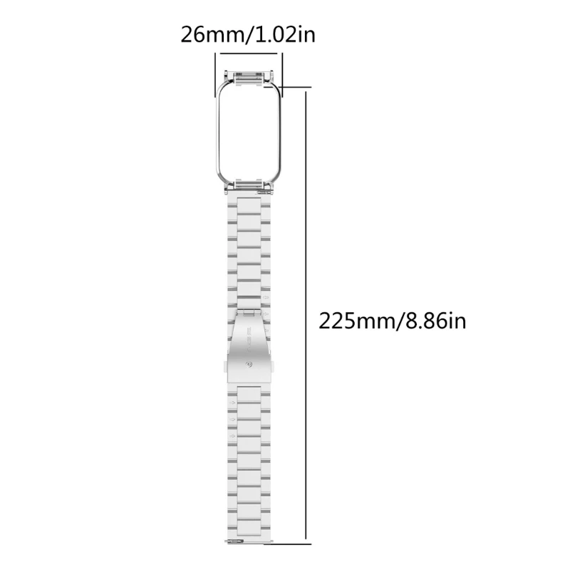 Modern Stainless Steel Replacement Band Elegant Wrist Watch Band Watch Spare Part Durable fitting for Band 8 Active Dropship