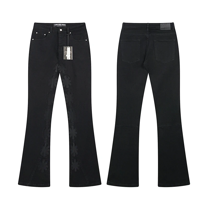 

2025 New LOST SHDWS JEANS High Quality Embroidery Logo Men Women Fashion Micro Flared Stretch Lostshdws Jeans Pants