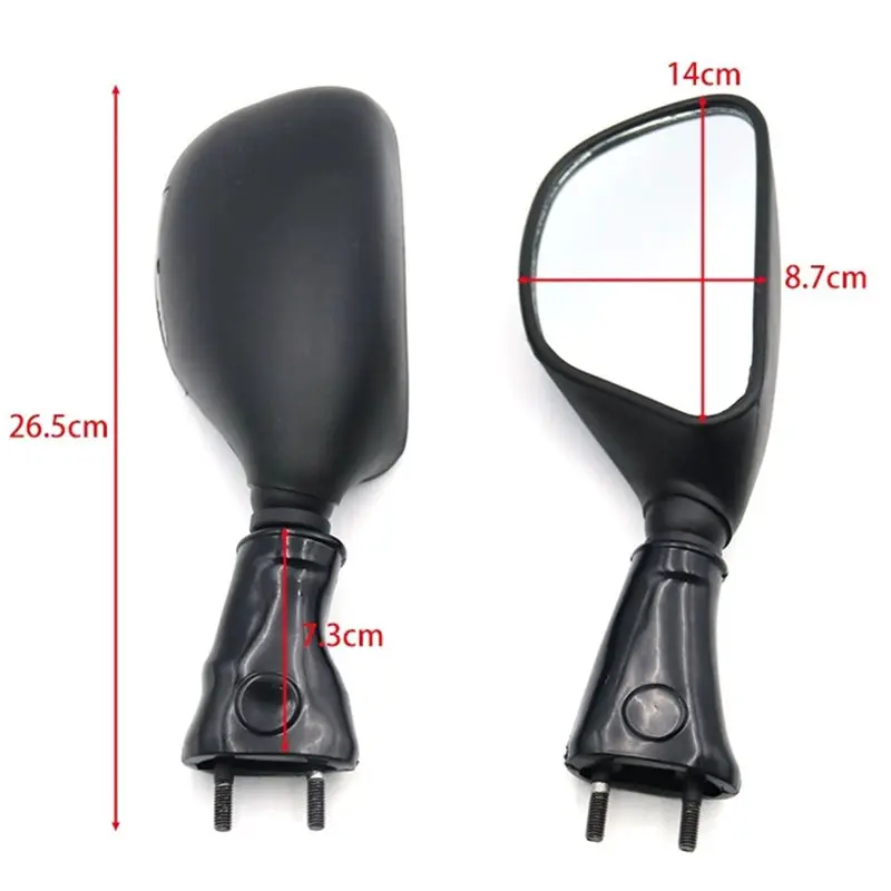 Motorcycle Pair Side Rear View Mirrors For Kawasaki ZX9R ZX6R ZX-9R ZX 6R 1998-2003 1999 2002 2001 2000 For Ninja view 6