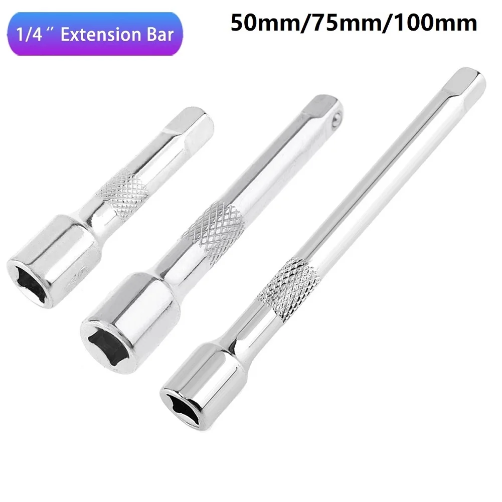 50/75/100mm Extension Bar Ratchet Socket Wrench Extension Bar Quick Release Drive Ratchet Socket Wrenches Repair Hand Tools