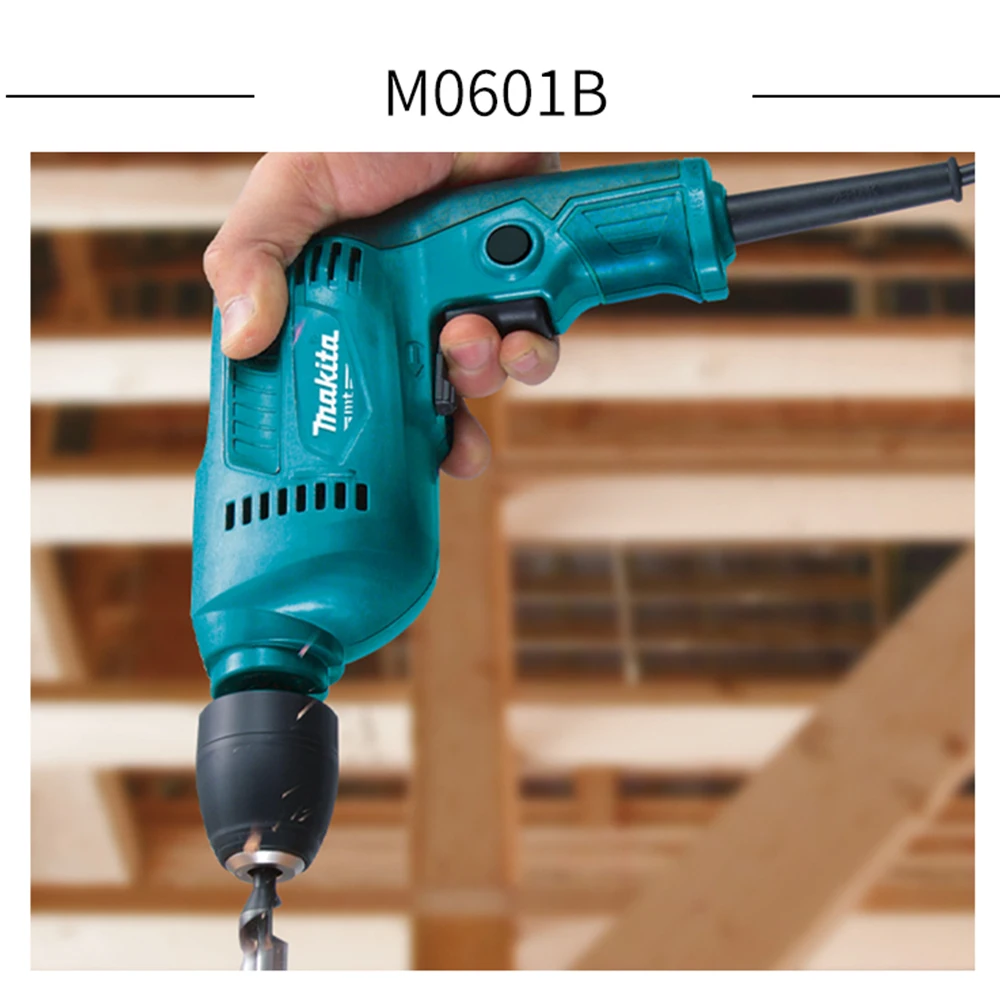 Makita M0601B Hand Power Drill 10mm Electric Screw Driver Tool Home Used Multi-function Electric Drill 220V 400W Lightweight Sel