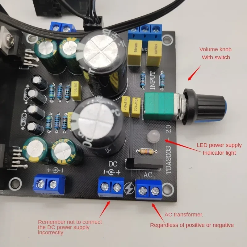SOTAMIA TDA2003 เครื่องขยายเสียงโฮมเธียเตอร์ขนาดกลาง 2 ช่องไฮไฟสเตอริโอมินิแอมป์ 2X10W ลําโพงเสียงเครื่องขยายเสียง Amplificador