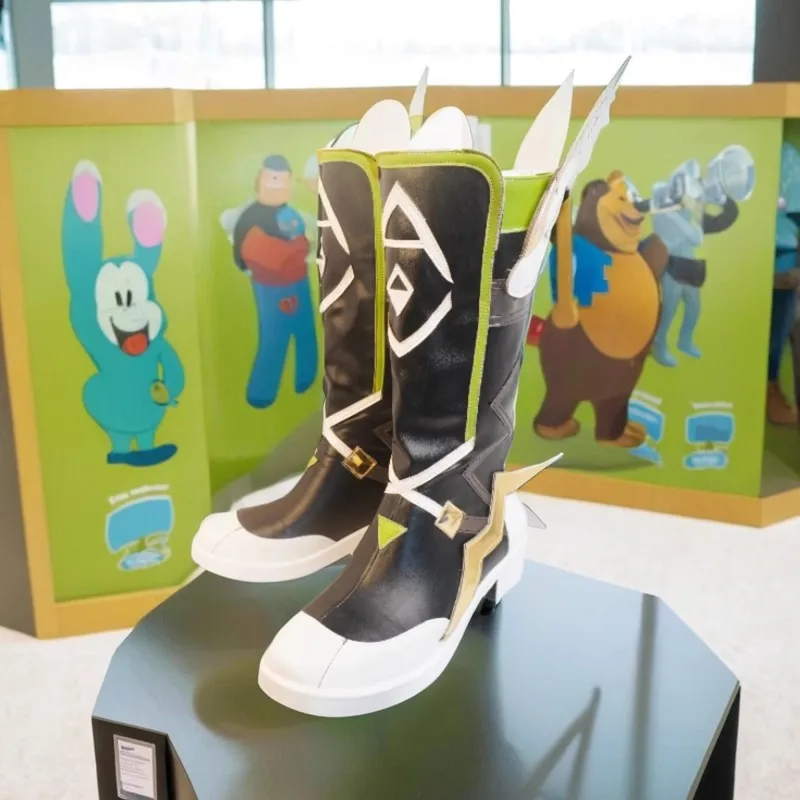 Anime Game Genshin Impact Kachina Cosplay Schoenen Mannen Vrouwen Halloween Party Carnaval Rollenspel Outfit Prop Lange Laarzen