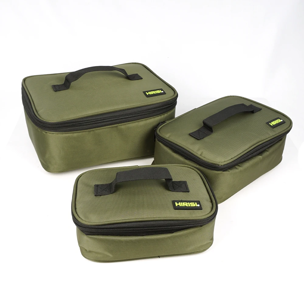Hirisi الكارب حقيبة الصيد دائم بولي كلوريد الفينيل أكسفورد النسيج مقاوم للماء سعة كبيرة متعددة جيب بكرة السمك إغراء تخزين معالجة الملحقات #5