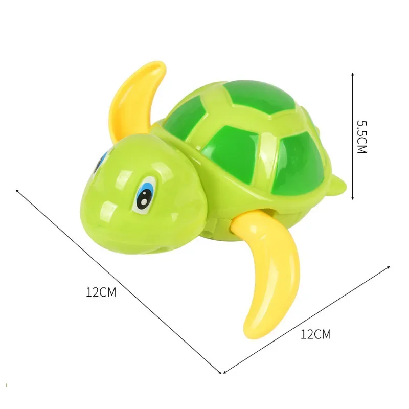 Baby Cute Cartoon Animal Tortoise Classic Baby Water Toy Infant Swim Patting Turtle Wound-up Chain Clockwork Kids Beach Bath Toy