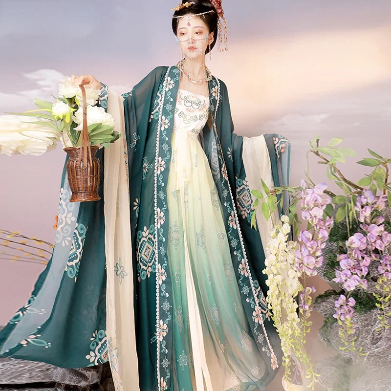 

Hanfu Women Ancient Chinese Traditional Clothing Stage Outfit Tang Dynasty Princess Fairy Dance Performance Oriental Dance Wear