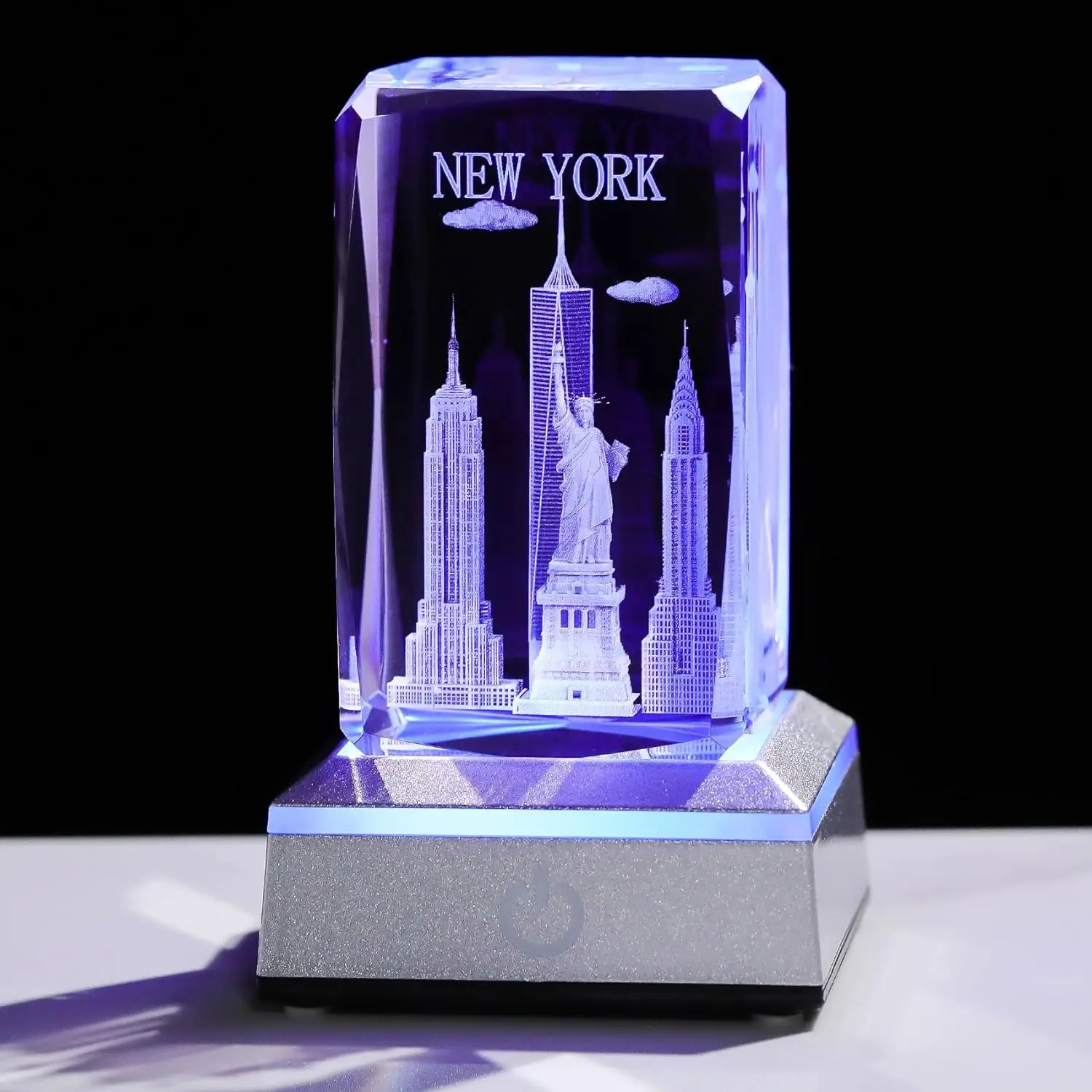 3D Crystal Statue of Liberty Empire State Building Figurine New York Souvenirs Gifts for Women Men Friends Figurines Miniatures