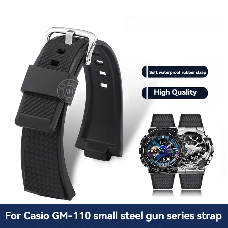 Ремешок для часов Casio G-SHOCK Steel Heart GM110 GM-110, силиконовый резиновый ремешок для часов GM 110, спортивный браслет, мужской металлический браслет 16 мм