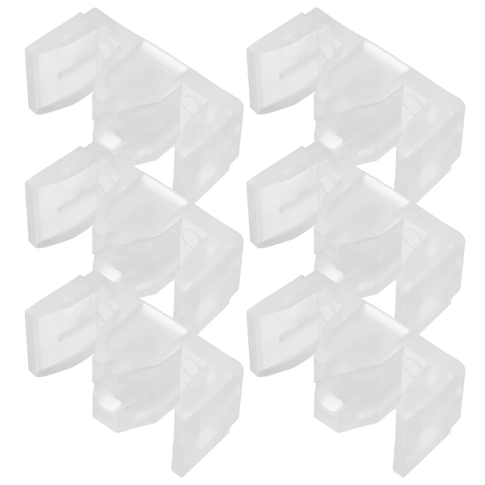 

6pcs Anti Collision Block Pad For Shower Door Bottom Guide Clear Opaque Bumpers Sliding Glass Door Protector Wall Stopper