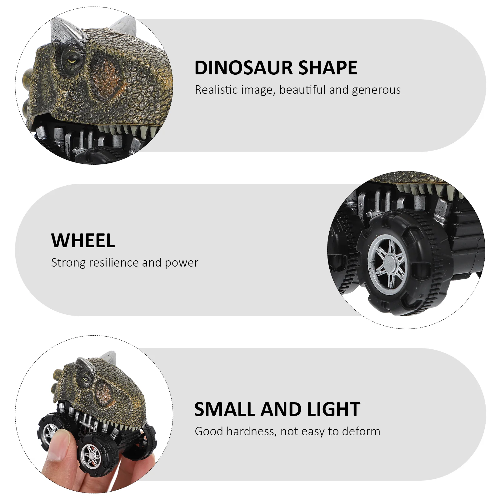 아이들을위한 자동차 차량 장난감을 뒤로 당겨 마찰 실물 같은 공룡 자동차 동물 관성 플라스틱 어린이 유아