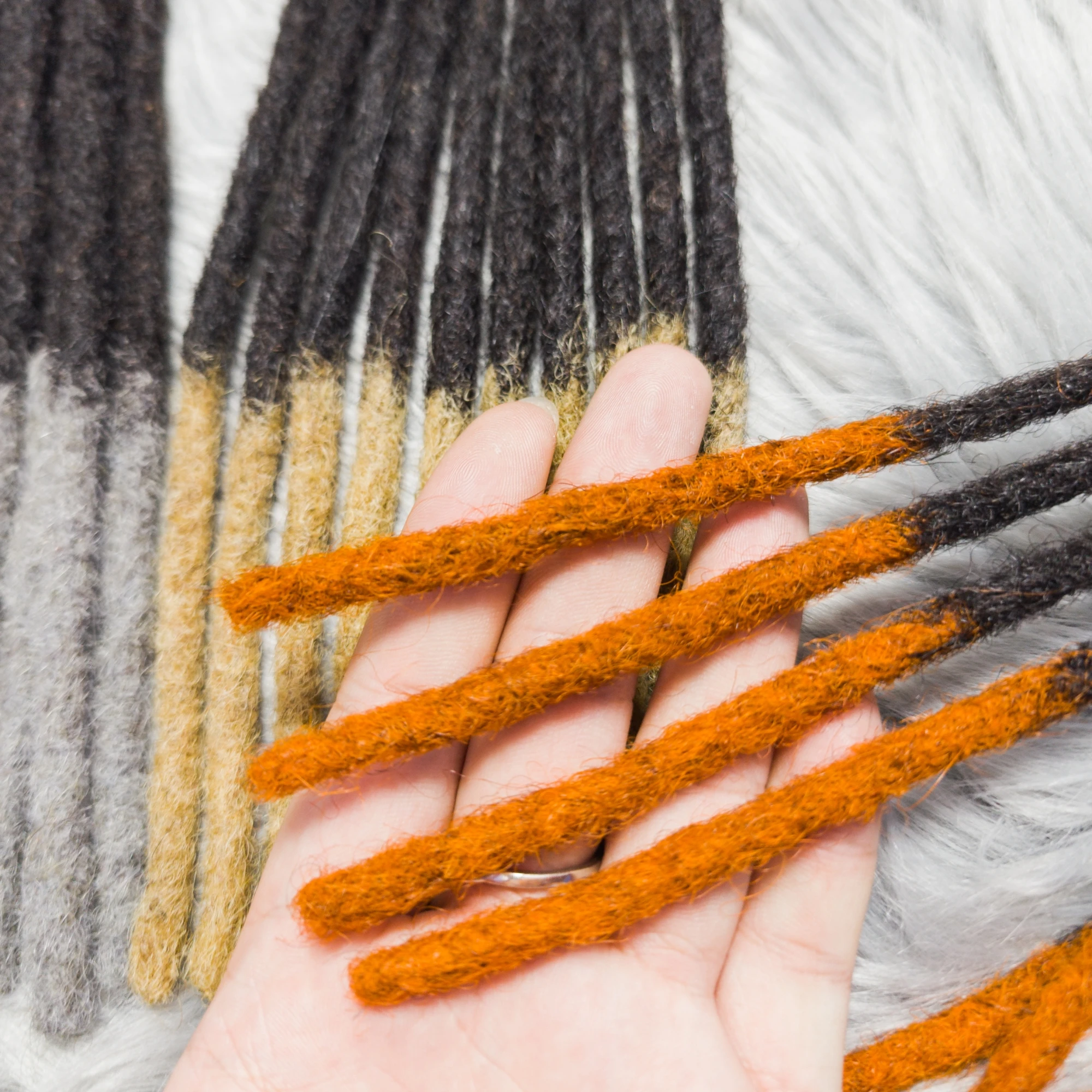 الملونة 0.6 سنتيمتر Loc تمديد 100% الشعر البشري Dreadlock ملحقات الشعر البرازيلي كامل اليدوية ريال Inter Loc ملحقات 10 بوصة #6