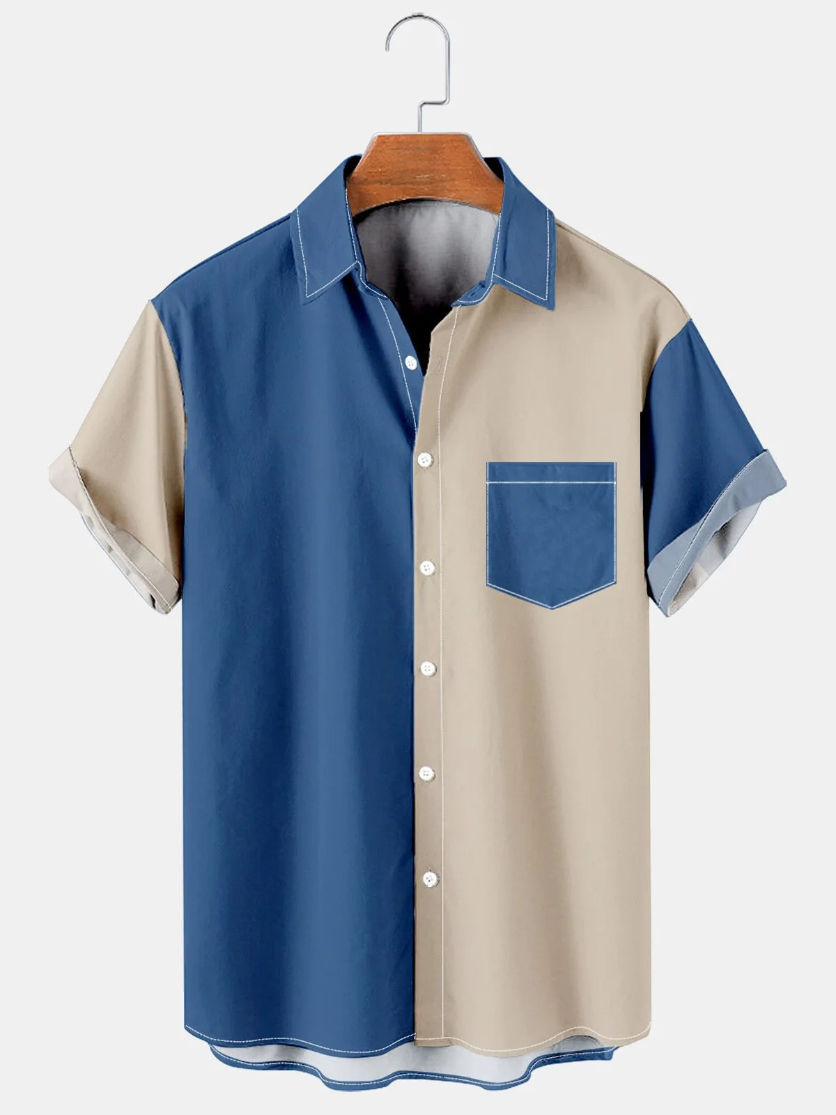 

Summer Beach Casual ort Sve irt Loose Fit Youthful Printed Polyester Cotton Blend Breathable Moisture ng