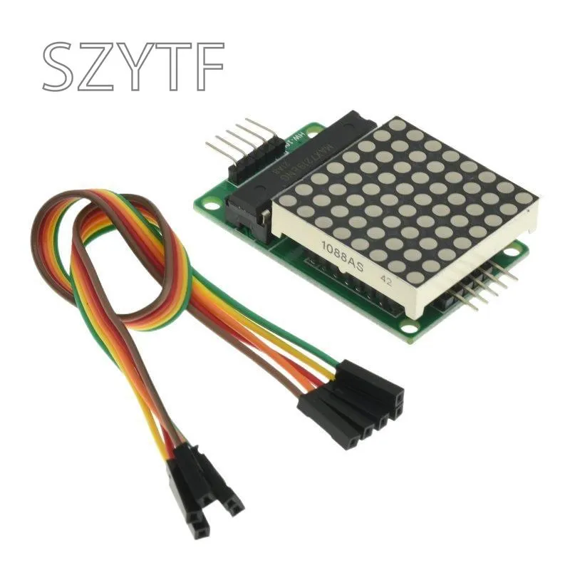 1 / 2 / 4 / 8-bit MAX7219 60×60 Dot Matrix Module Microcontroller LED Display Module For DIY KIT With Cable