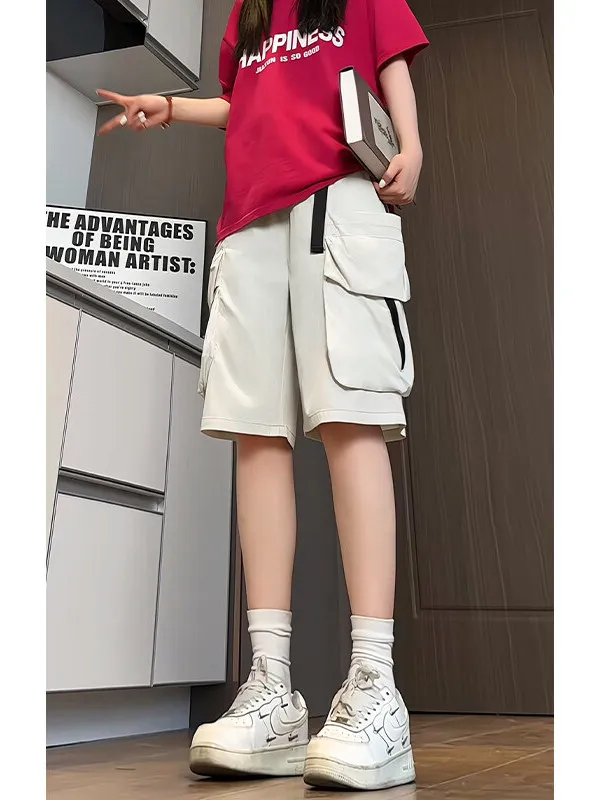 

Мужские летние спортивные шорты American Sle Workwear: модные прямые брюки для активного отдыха и баскетбола с большими карманами