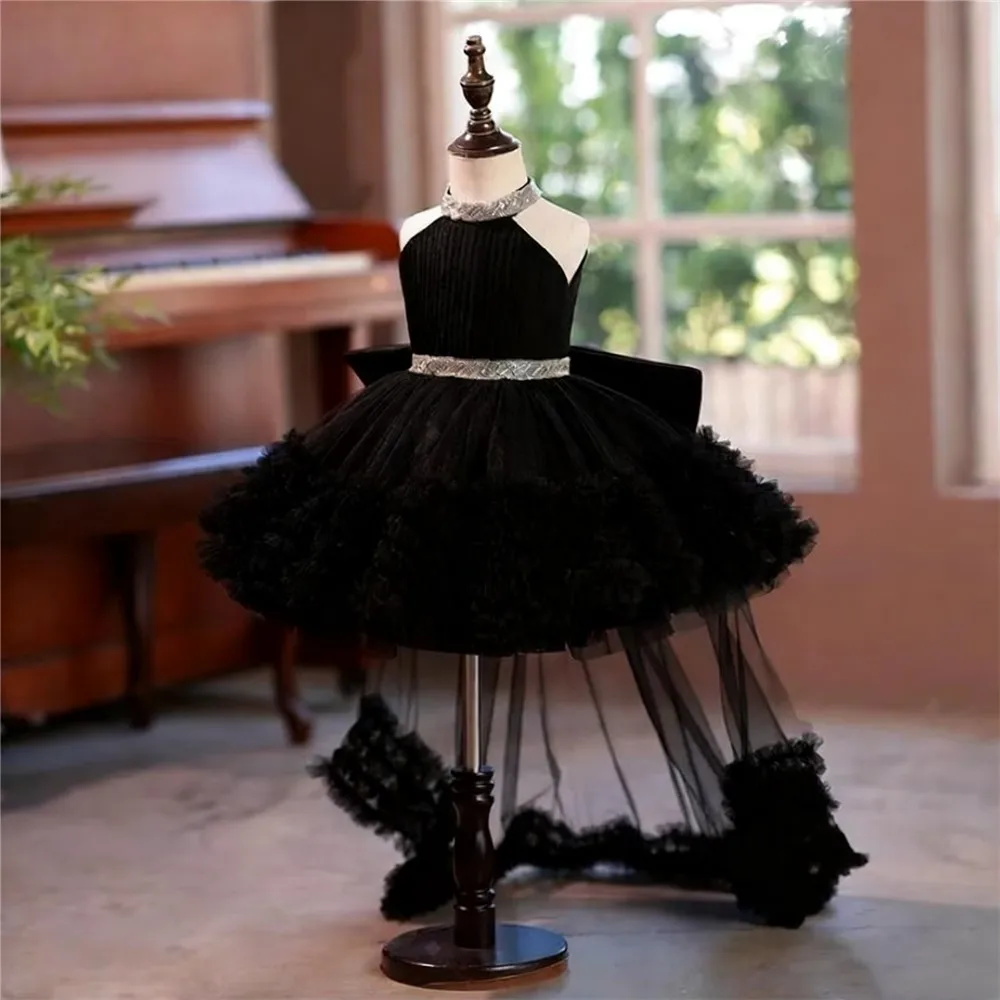 robe-de-demoiselle-d'honneur-de-luxe-personnalisee-pour-mariage-col-licou-sans-manches-ceinture-a-nœud-princesse-fete-d'anniversaire-robe-de-bal-de-soiree