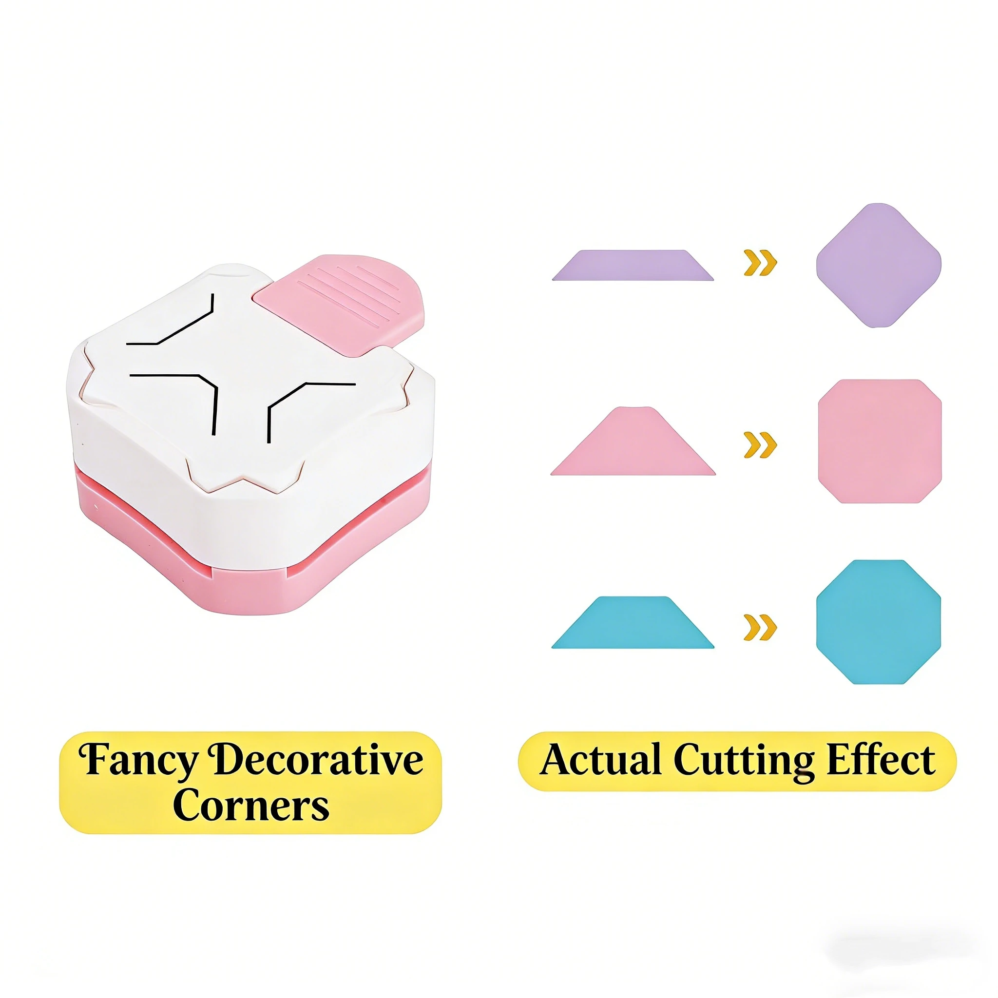 Corner Rounder Punch 3 in1 R4/R7/R10mm Round Corner Trimmer Cutter for Card Craft Scrapbook Wrapping Paper Sticker