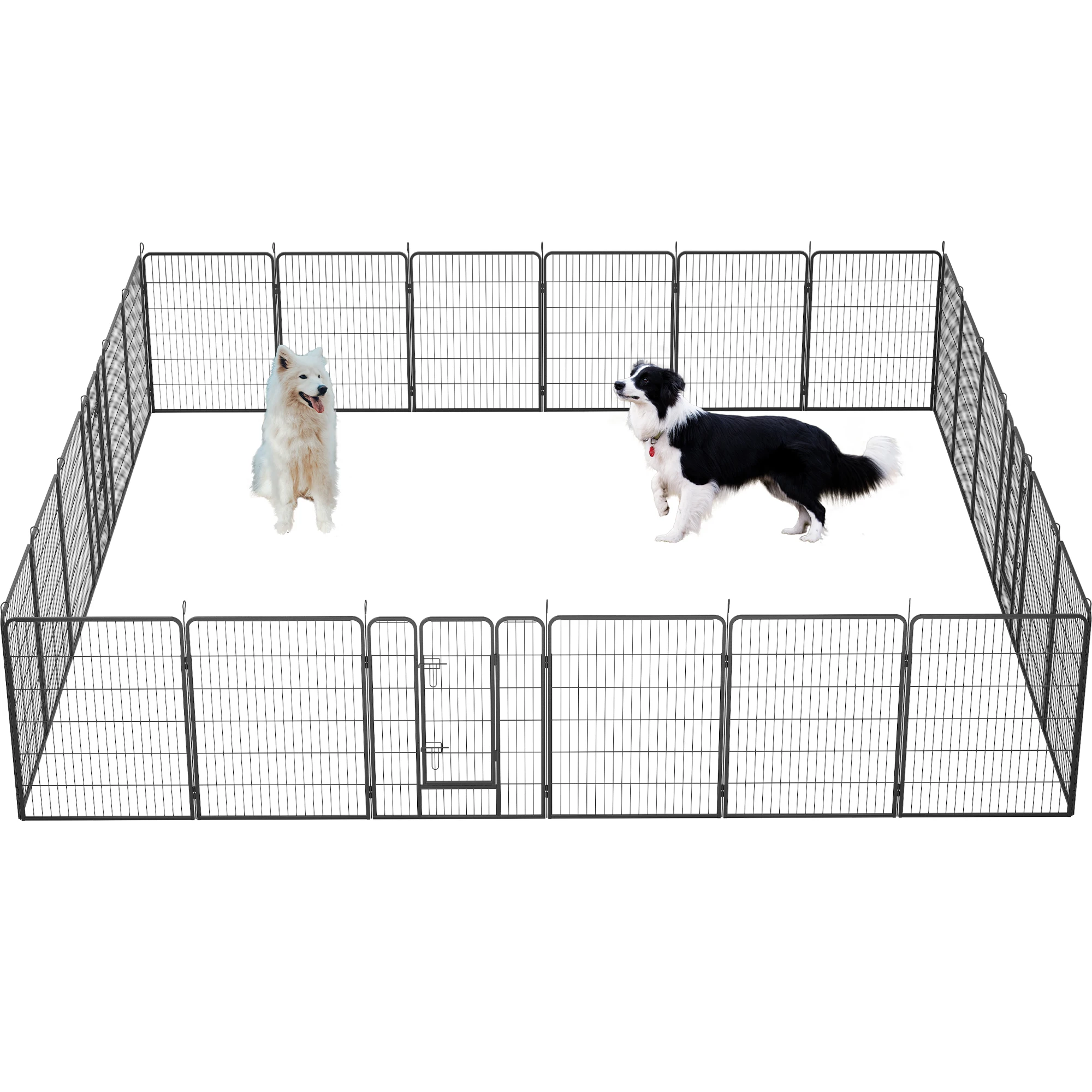 

LZBEITEM Dog Playpen Outdoor, 8/16/24 Panels Dog Pen 40" Height Dog Fence Exercise Pen with Doors, Portable Pet Playpen