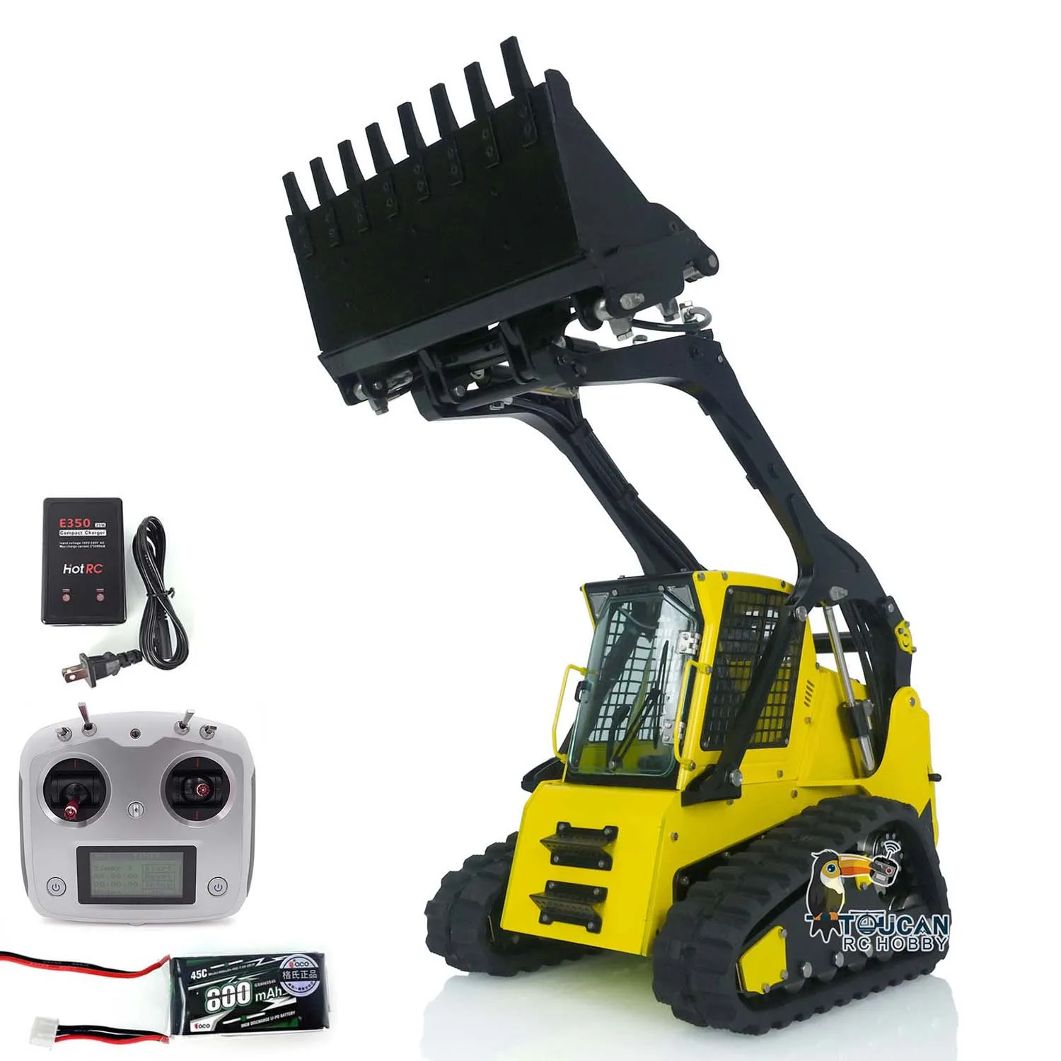 LESU-cargador hidráulico RC a escala 1/14, Aoue Lt5, deslizamiento con seguimiento de Metal, Radio Control para coche, camión, sistema de sonido ligero, Thzh1392-Smt3