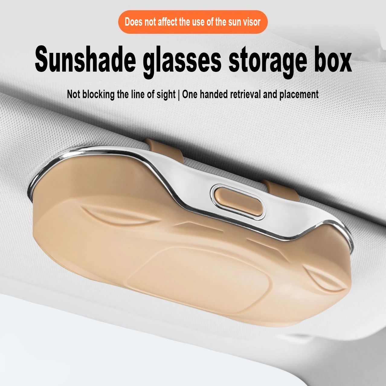 

For General Car Model Sun Visor Back Clip Glasses Storage Box Flocking Lining Car Multifunctional Ticket Sunglasses Storage Box