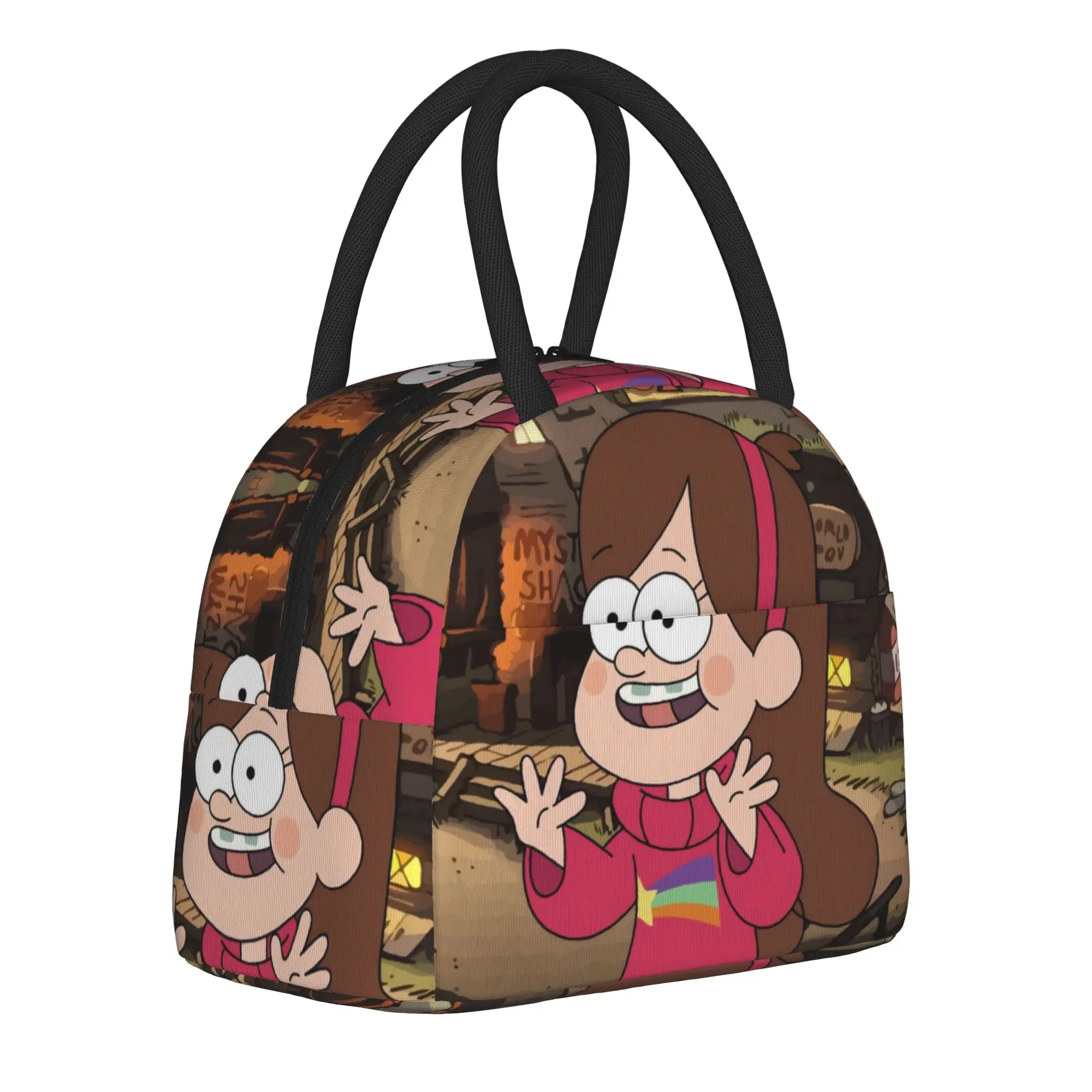 G-Gravity Falls Insulated Lunch Bags for Men Women  Food Container Bags Portable Cooler Thermal Bento Box For School Office