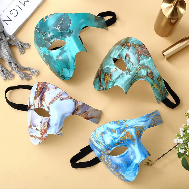 Halloween Carnival Easter Costume Party Masquerade Male Masquerade Half Face Adult Half-face Mysterious Opera Phantom Mask - view 4