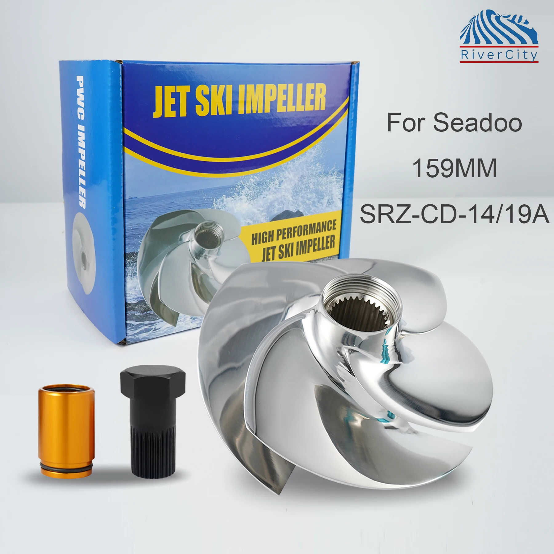 

For Seadoo RXP RXT 215HP GTX LTD 230 GTX IS 215 SRZ-CD-14/19A Jet-Ski Impeller 159MM 4 Blade BRP parts Watercraft PWC BRP Parts