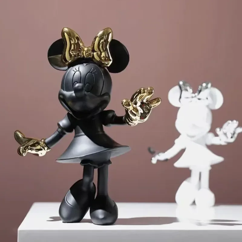 20-30cm Minnie Mouse Drcor Action Figure Resin Statue Anime Figures Simple Modern Collection Dolls Fashion Toys Living Room Deco