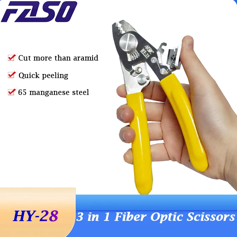 OPTFOCUS 4 IN 1 Fiber Stripper Pliers FTTH Tools Optical Cable Stripper 0.9mm 2.0mm 3.0mm Fiber Optic Tool