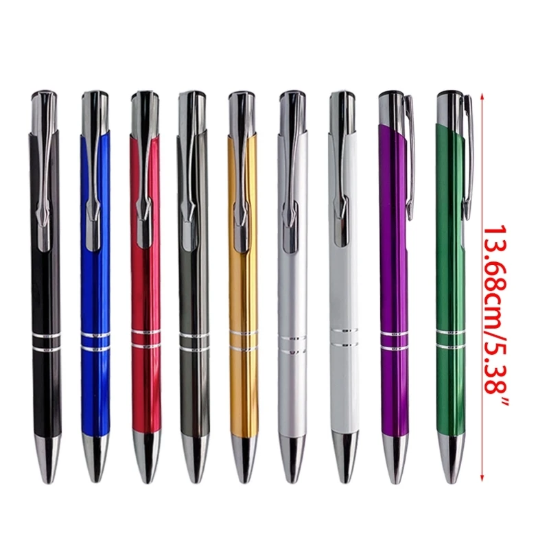 10 Pcs Press Ballpoint Pen 1.0mm Black/Blue Retractable Ballpoint Pen Office Pen