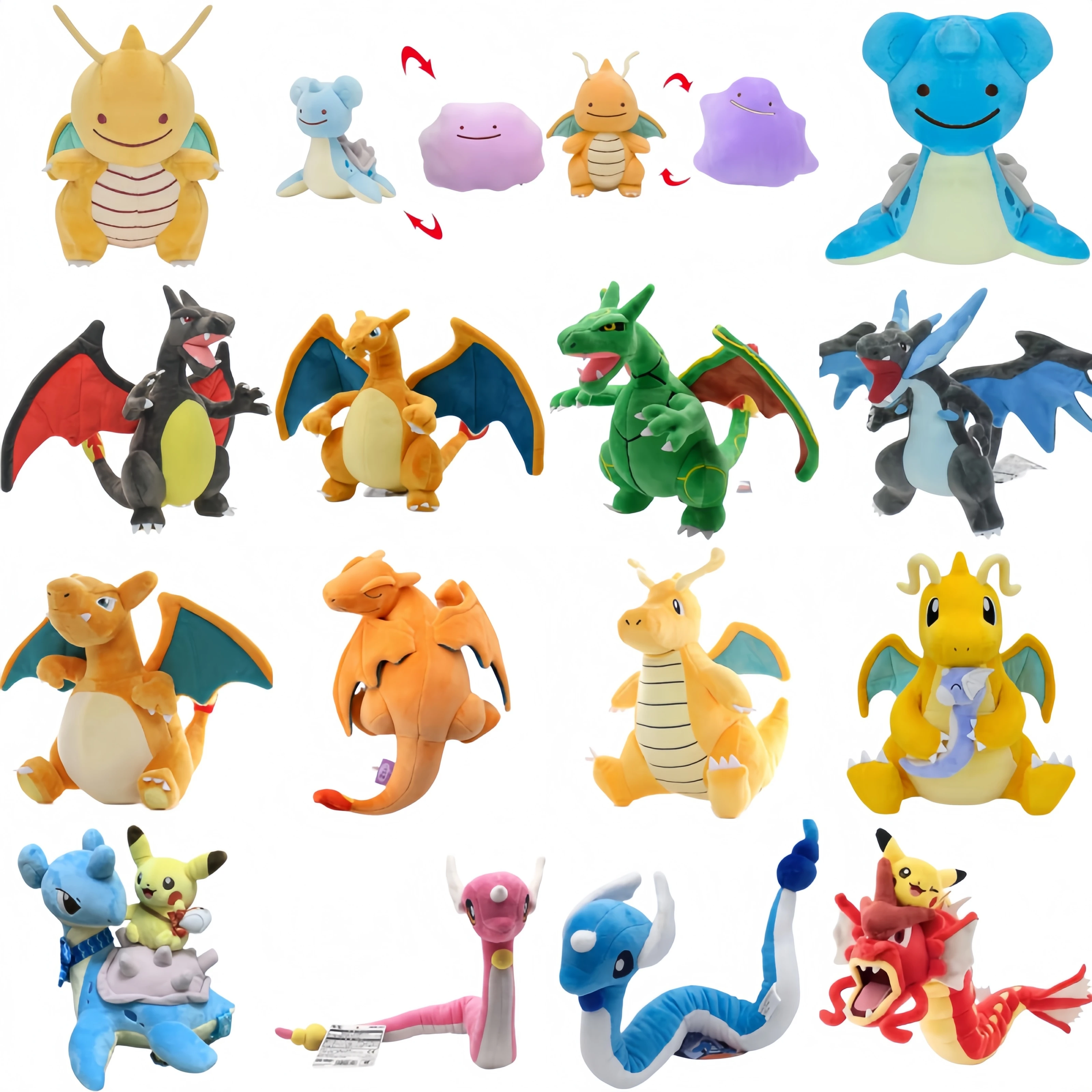 pokopia-pokemon-pikachu-montando-lapras-pelucia-brilhante-charizard-x-y-brinquedo-de-pelucia-dragonite-segurando-dratini