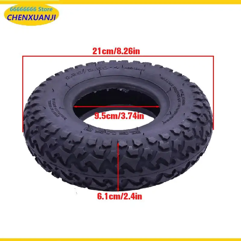 2.80/2.50-4 Tire Inner Tube Set Electric Scooter Balance Bicycle Handcart Wheel Inner Tube Inflatable Tire,Non slip Rubber Tire