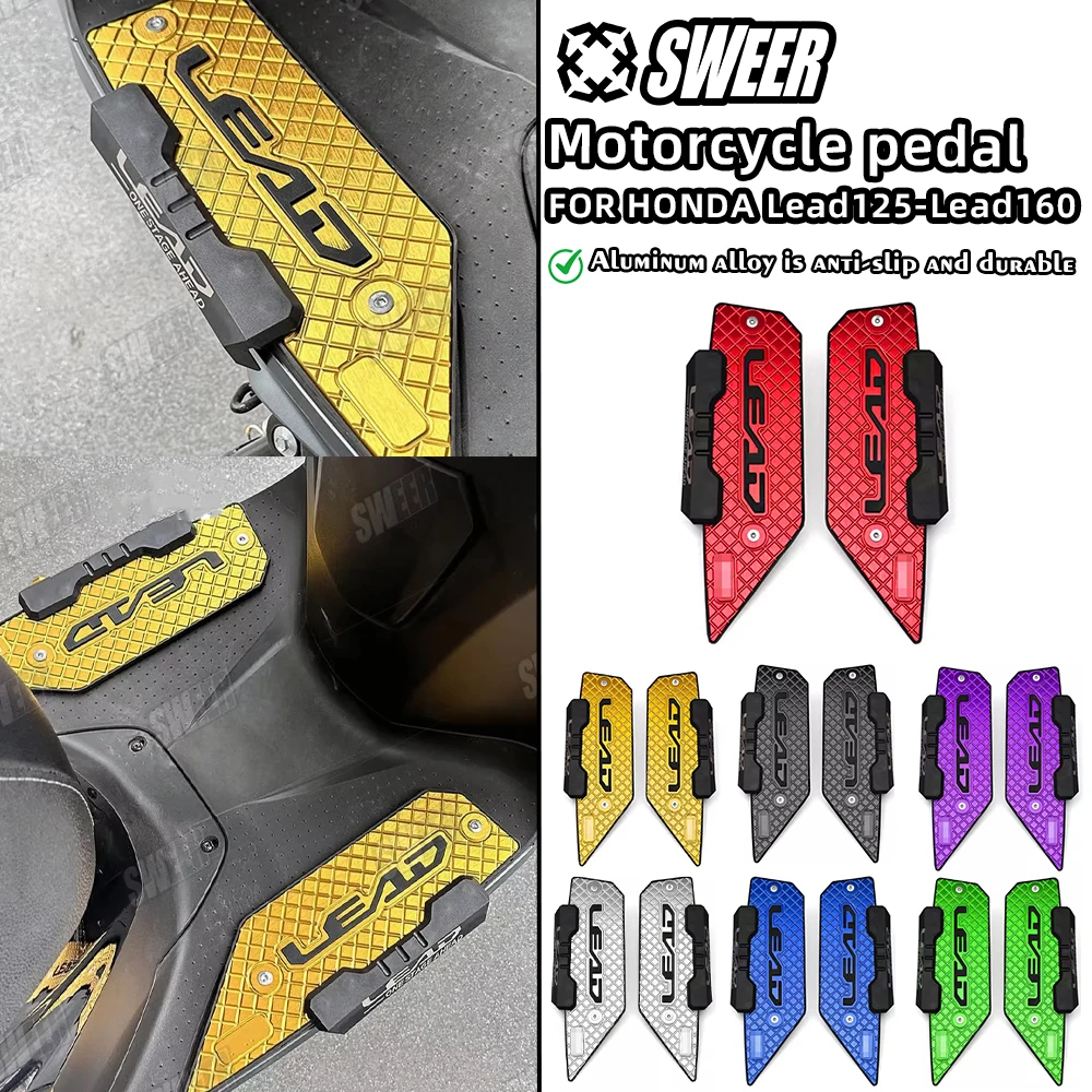 Suitable for Honda Lead 125/160 Motorcycle for Modifying Anti-slip Foot Pads Decorative Pedal Covers Accessories for Foot Pedals